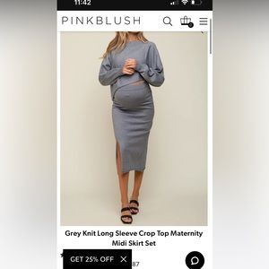 Pink blush two piece set - maternity